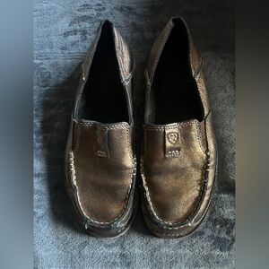 Ariat Women’s Gold Leather Loafers